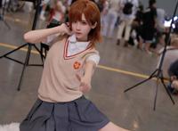 长发炮姐真人照片，炮姐御坂美琴cosplay
