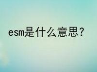 esm是什么意思?