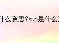 ZUN是什么意思?zun是什么意思?