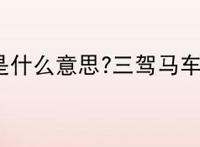 三驾马车是什么意思?三驾马车是什么梗