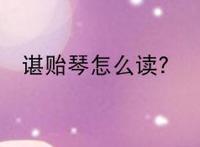 谌贻琴怎么读？