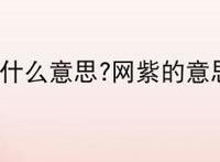 网紫是什么意思?网紫的意思解释