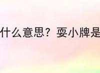 耍小牌是什么意思？耍小牌是什么梗？