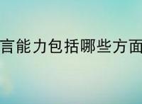 语言能力包括哪些方面？
