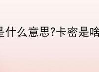 卡密是什么意思?卡密是啥意思
