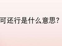 可还行是什么意思?