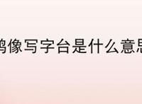 乌鸦像写字台是什么意思？