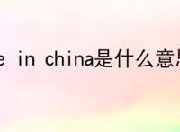 made in china是什么意思？