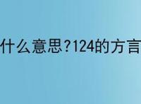 124是什么意思?124的方言解释