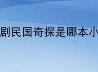 电视剧民国奇探是哪本小说？