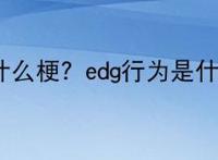edg行为什么梗？edg行为是什么意思?