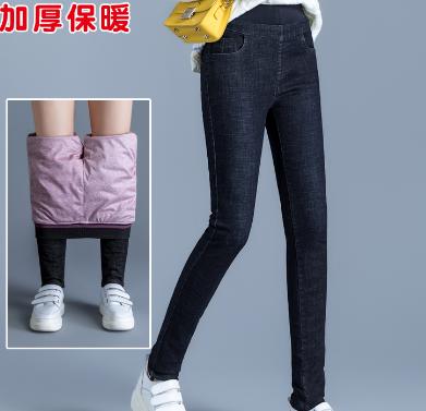 外穿高腰加厚波司登羽绒裤女