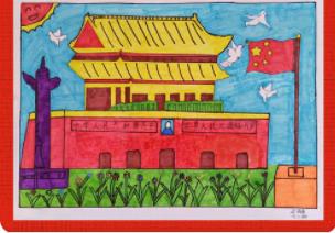 国庆主题绘画作品