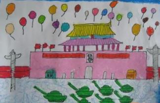 国庆主题绘画作品