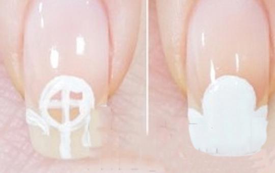 美甲手绘花瓣图片