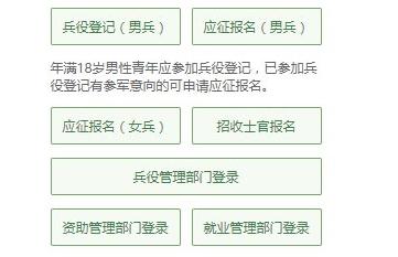 上半年征兵网上报名流程