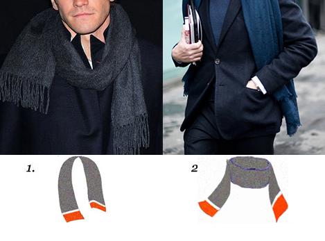 男士围巾的系法教程