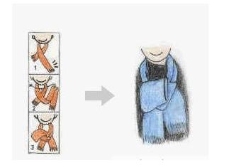 长丝巾的几种系法图解
