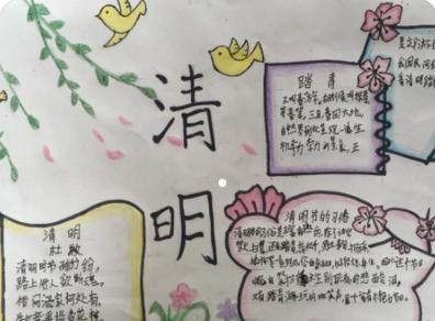 清明节手抄报简单又漂亮又好画