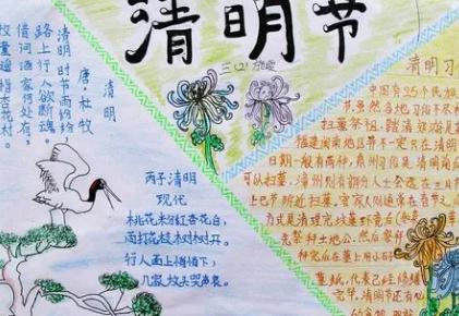 清明节手抄报简单又漂亮又好画