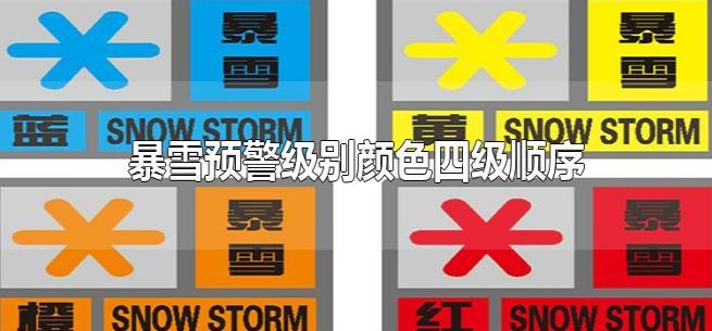 暴雪预警级别颜色四级顺序