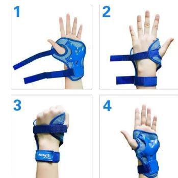 轮滑护膝的正确佩戴方式图