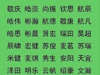 沉稳大气的男孩名字