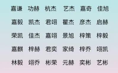 沉稳大气的男孩名字