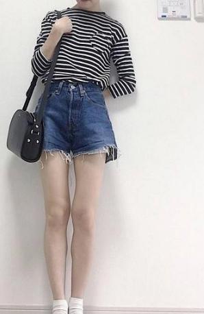 牛仔短裤穿搭