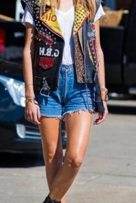 牛仔短裤穿搭