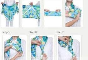 小三角围巾的系法图解