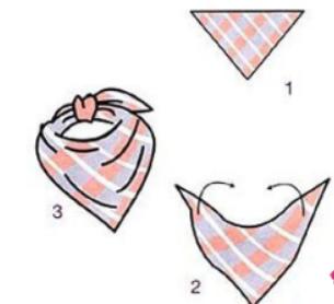 小三角围巾的系法图解