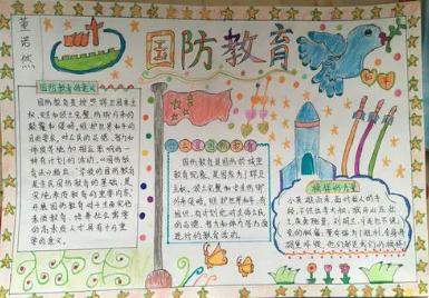 国防教育手抄报简单又漂亮字少