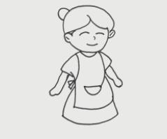 妈妈简笔画简单又漂亮人物彩色