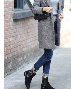 短靴子怎么搭配