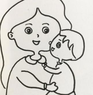 母亲节简单漂亮的画