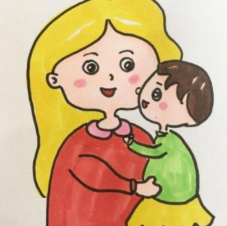 母亲节简单漂亮的画