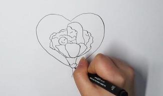 母亲节简单漂亮的画