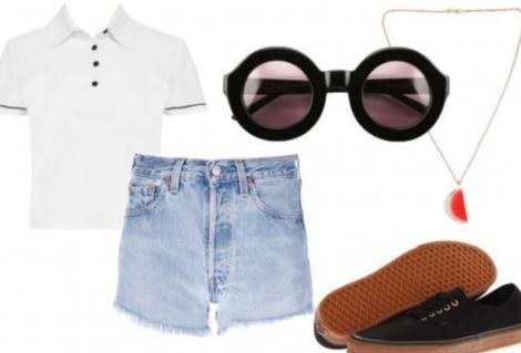 短裤牛仔衣怎么搭配