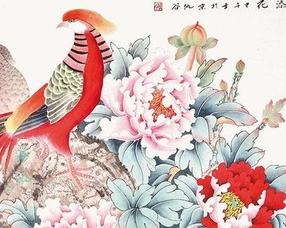 国画牡丹风水