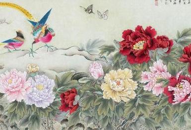 国画牡丹风水