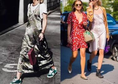 休闲鞋配什么裙子好看