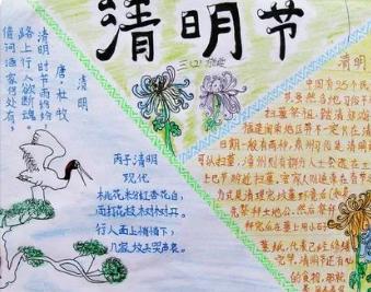 清明节手抄报简单又漂亮一年级