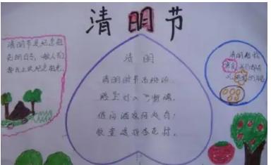 清明节手抄报简单又漂亮一年级