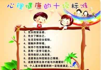 小学生心理健康的内容有哪些