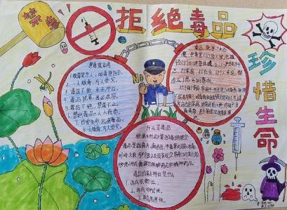 远离毒品手抄报