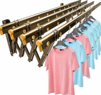 阳台晾衣伸缩架图解