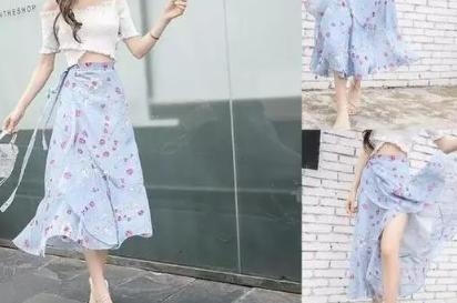 小碎花长裙配什么上衣
