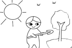 植树节简笔画简单又漂亮