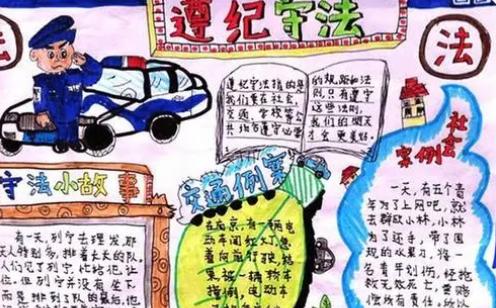 小学生安全法制手抄报内容
